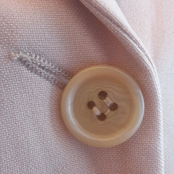 Italy Made Blazer Suit Jacket EU42 Peach Beige Esisto di Conbipel 2 Button NWOT - Picture 7 of 8